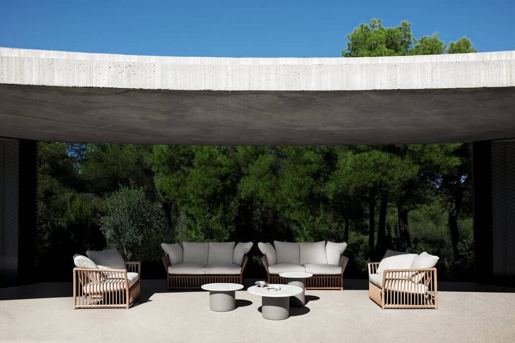 Садовый диван из ротанга и ткани B&B Italia Outdoor Softcage ARCH-00109221 - Вид №4