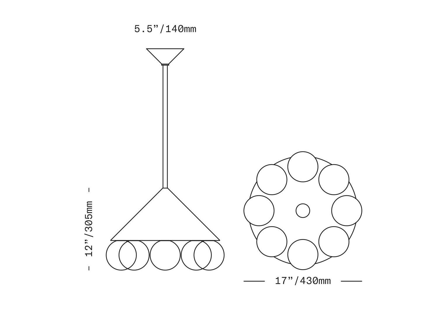 Светодиодный подвесной светильник из латуни и выдувного стекла SkLO пик ARCH-00076520 - Вид №7