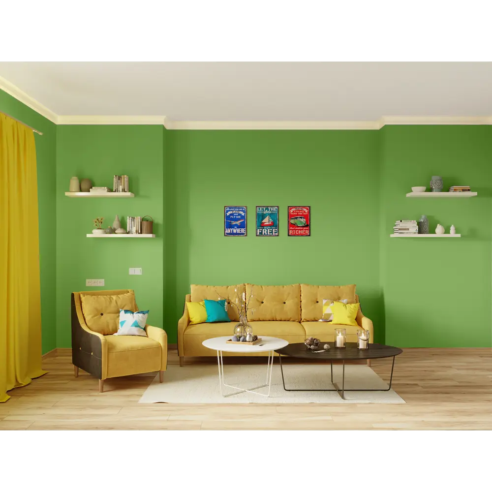 Краска для стен и потолков Trend Farbe цвет Зеленое яблоко 1 л 81970833 STLM-2156970 Dufa  - Вид №4