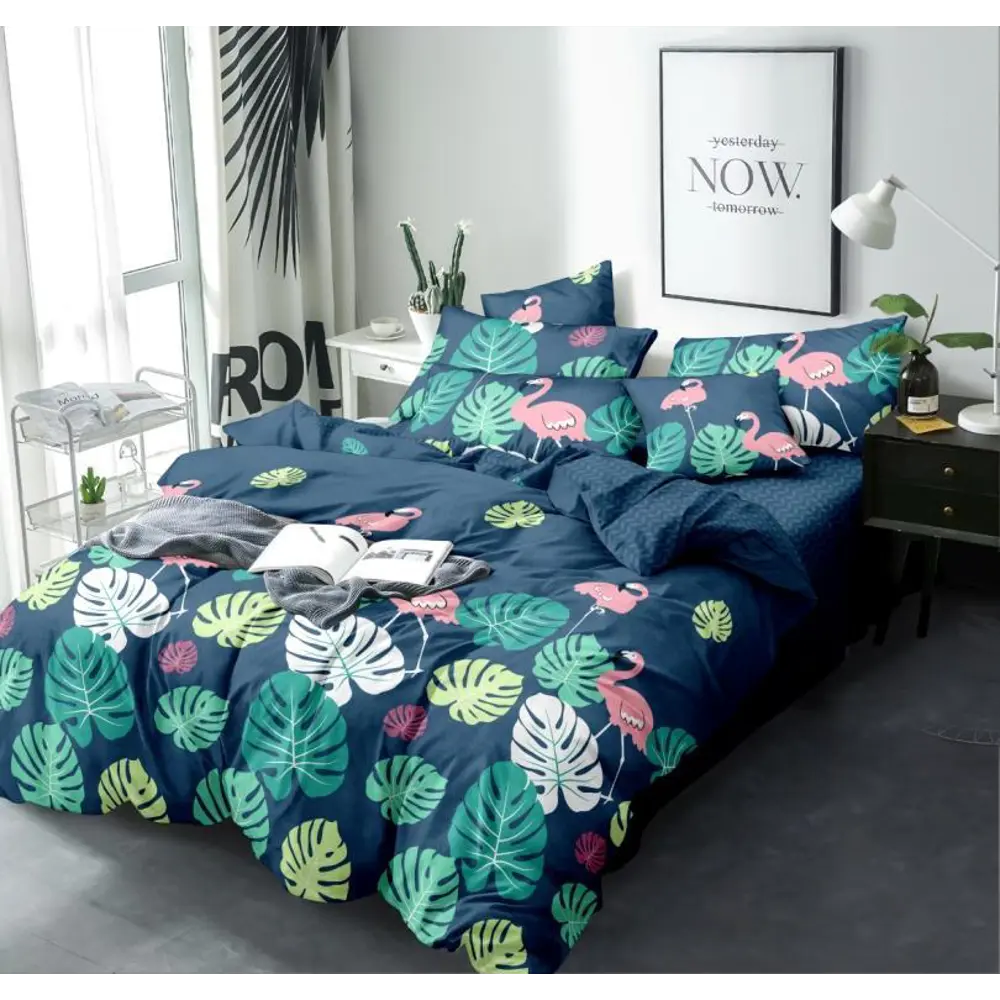 Комплект постельного белья Amore Mio Экзотика двуспальный сатин разноцветный STLM-2013891 - Вид №5