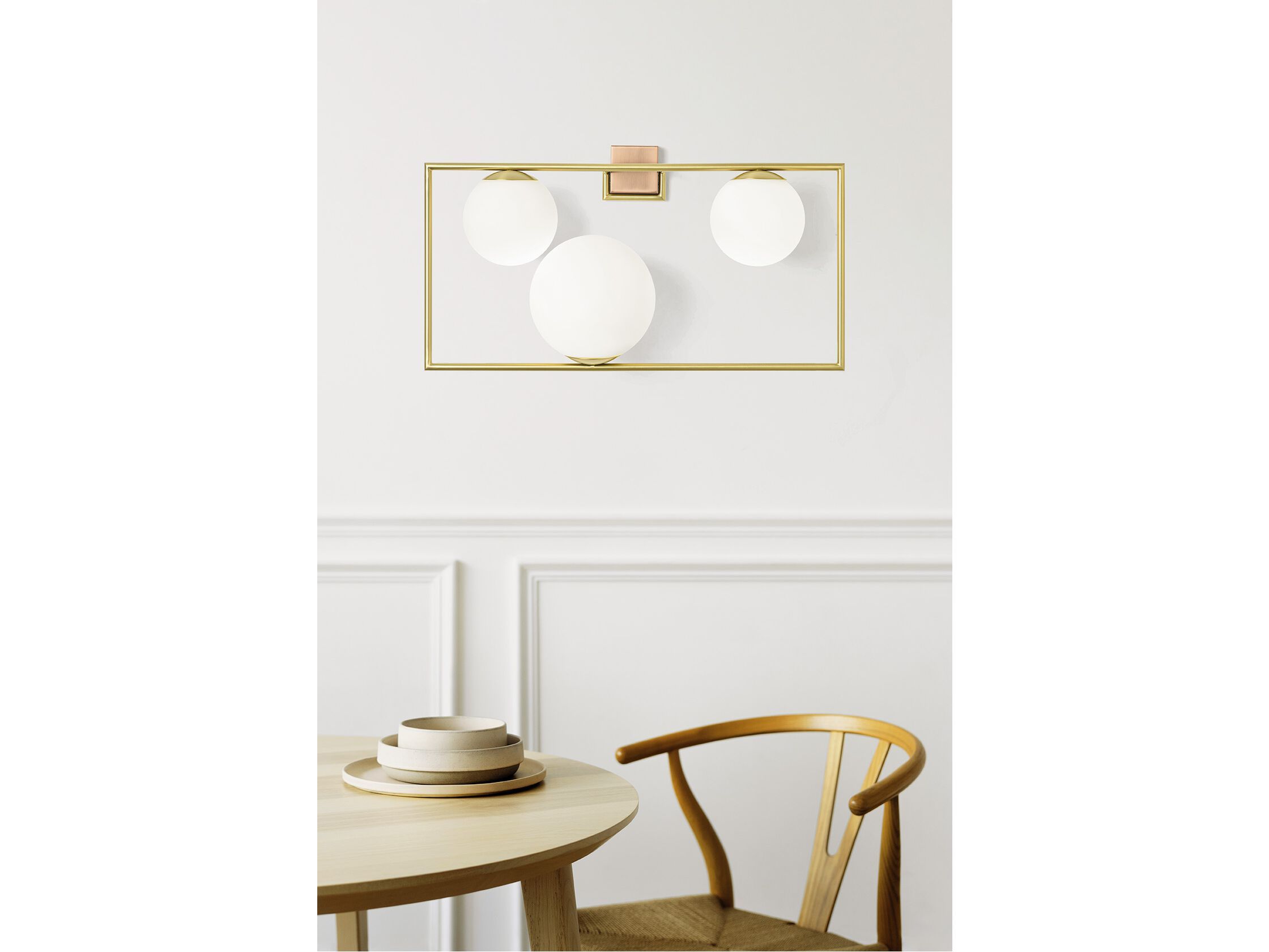 Стальной и стеклянный настенный светильник Miloox Buble ARCH-00093896 - Вид №3