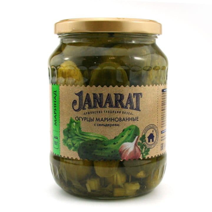 Огурцы маринованные с сельдереем Janarat 700 г Santreyd 9689