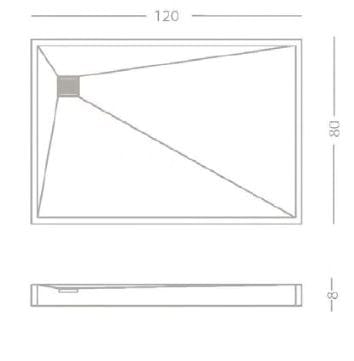 Прямоугольный утопленный поддон для душа из камня Лечче PIMAR P28 ARCH-00119331 - Вид №2
