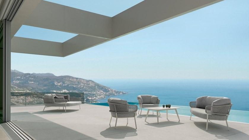 Talenti Прямоугольный керамический садовый столик в современном стиле Moon alu sun-id-1395188 - Вид №3