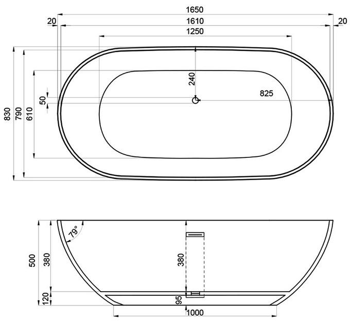 JEE-O Отдельностоящая овальная ванна Dubai Sbm059 - Вид №5