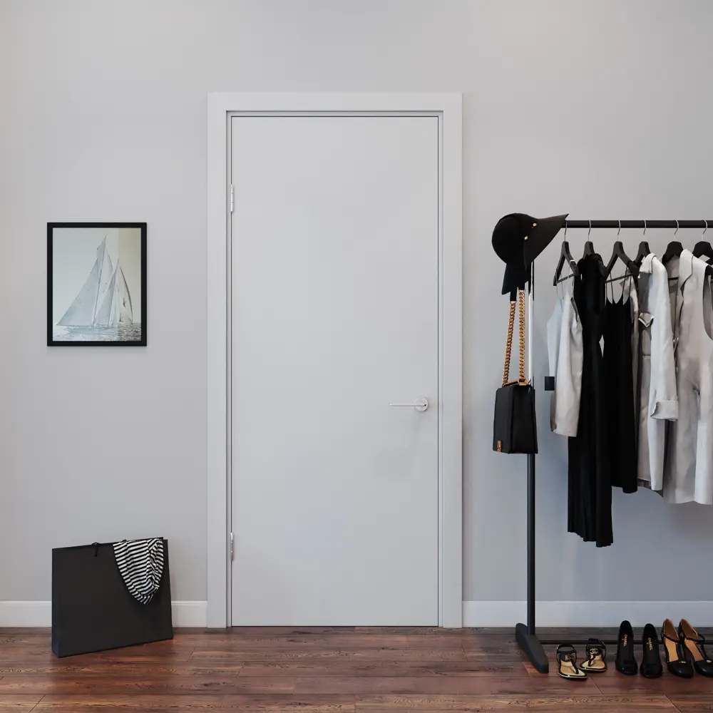 Дверь межкомнатная глухая 70x200 см финиш бумага белый без замка, без петель VERDA STLM-2054003 - Вид №4