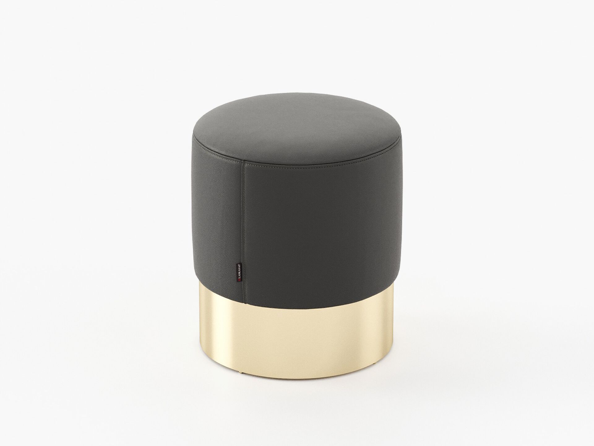 Круглый кожаный пуф Laskasas ISAAC ARCH-00087134 - Вид №1