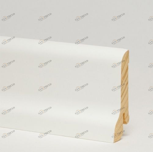 Плинтус Pedross Белый Шпонированный Дуб 2500х55 мм 1010000889