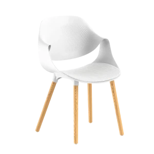 Стул кухонный STEPP Il Tornese белый с деревянными ножками 89440281