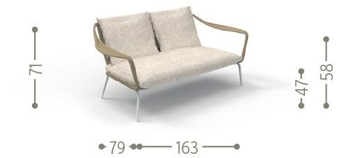 Talenti 2-местный тканевый садовый диван Cruise alu Crualulov - Вид №7