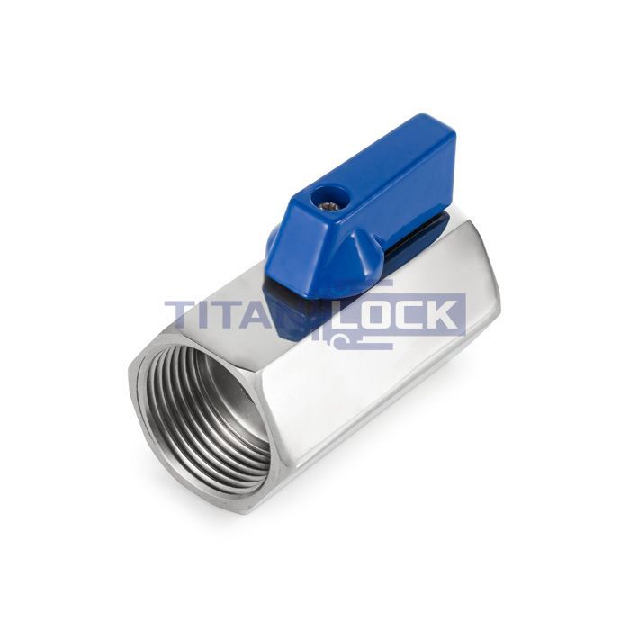 Шаровый кран мини ВР-ВР, резьба BSP 1", нерж. сталь, TL1MBV-FF TITAN LOCK  - Вид №1
