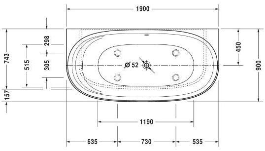 Duravit Ванна Durasolid Cape cod 700364 - Вид №2