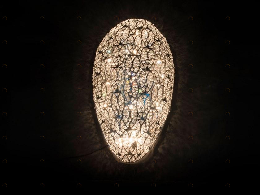 VGnewtrend Настенный светильник из нержавеющей стали с кристаллами Arabesque egg 7511770.97/.98 