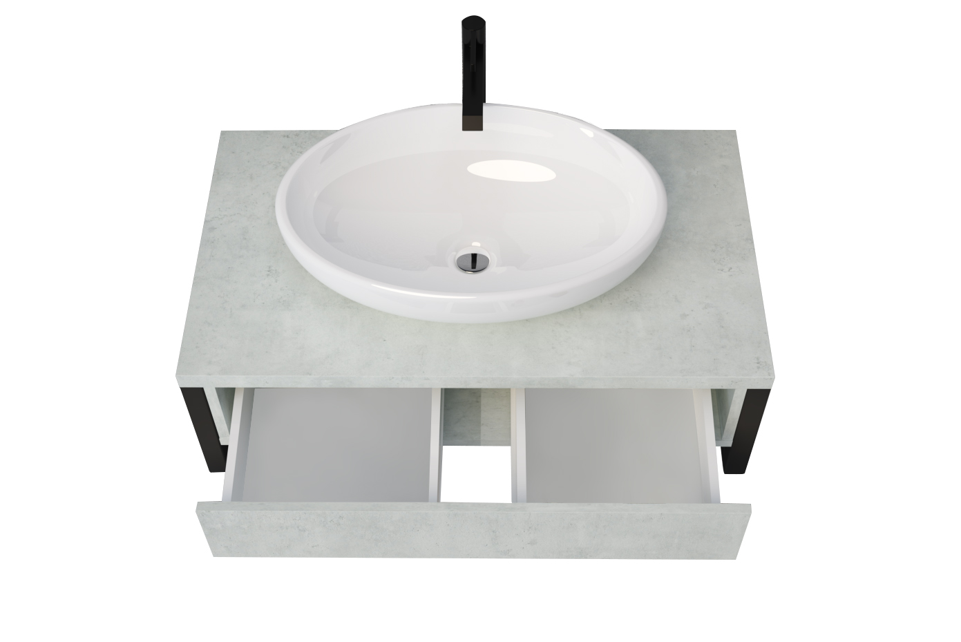 У85851 Тумба GRUNGE LOFT 80П 1в.я Бетон светлый 1 Marka GRUNGE LOFT 