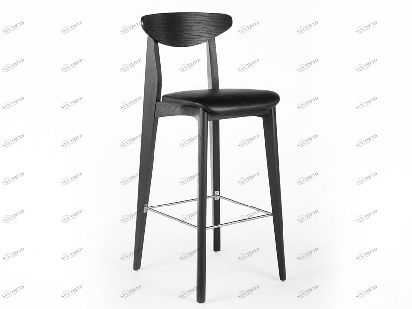 Wildspirit Высокий деревянный табурет со встроенной подушкой Ink sun-id-1419067