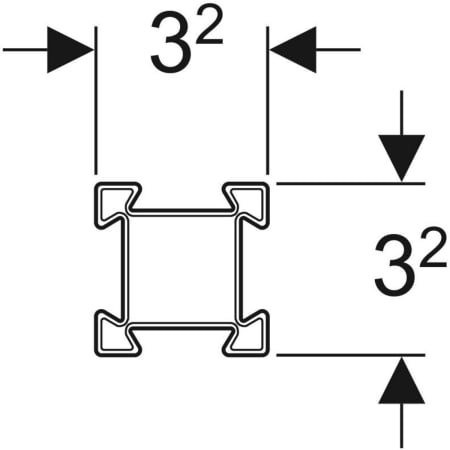 461.000.25.1 Профиль Geberit GIS Geberit  - Вид №3
