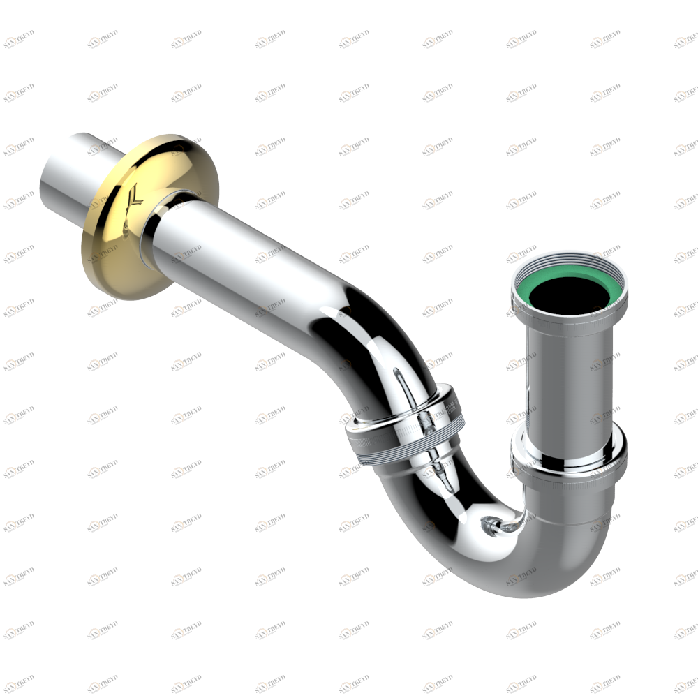 G00-315B Сифон "P"-образный мелкий регулируемый Thg-paris прочие артикулы THG Хром/золото G00-315B CAT.A