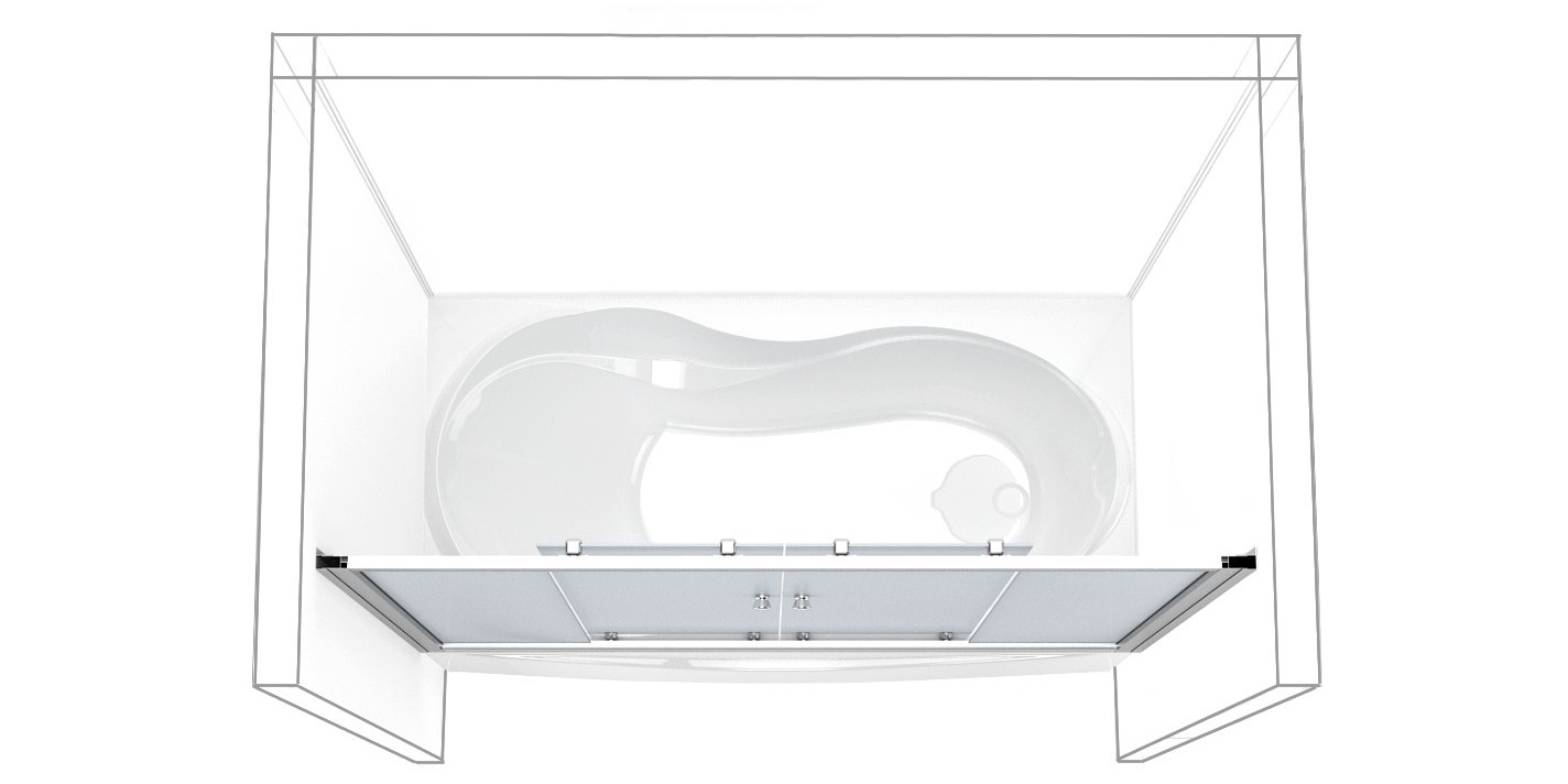 175832 Душевое ограждения на борт вынны Aquanet Россия AQ5 - Вид №4