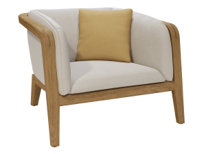 Тканевое садовое кресло с подлокотниками