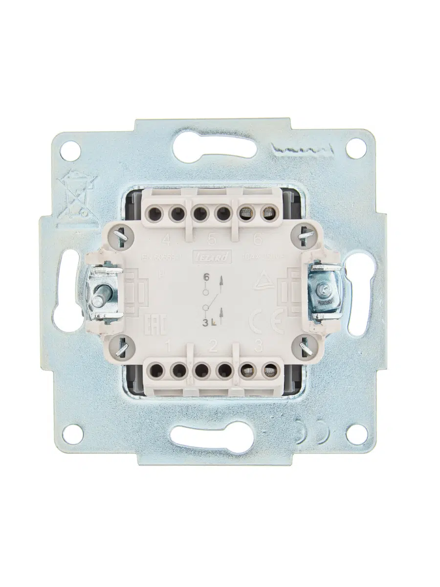 ASTI Выключатель жемчужно-белый перламутр механизм LEZARD 7081-3088-100 - Вид №2