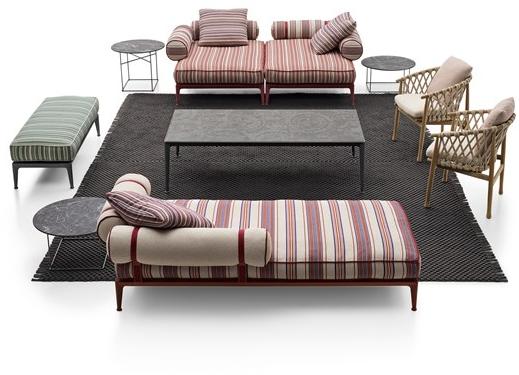 B&B Italia Outdoor Садовый лежак из ткани Ribes sun-id-1476475 - Вид №2