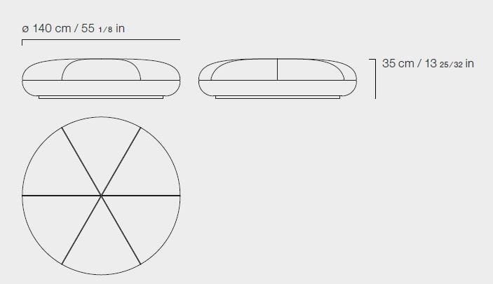 Круглый пуф из ткани ETRO Home Interiors BAMBARA ARCH-00000729 - Вид №1