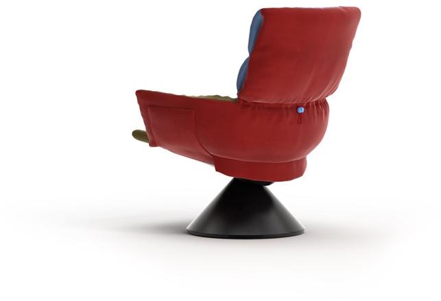 Cappellini Кресло поворотное со съемным чехлом на металлической конической основе Lud’o lounge Lu_2  - Вид №2