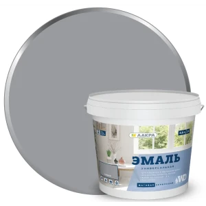 Эмаль акриловая матовая цвет серый 0.9 кг
