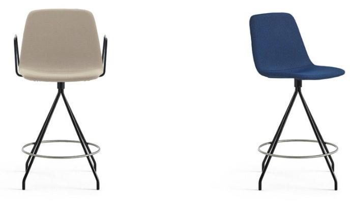 Viccarbe Табурет поворотный на жердочке из полипропилена Maarten plastic sun-id-1470590 - Вид №2