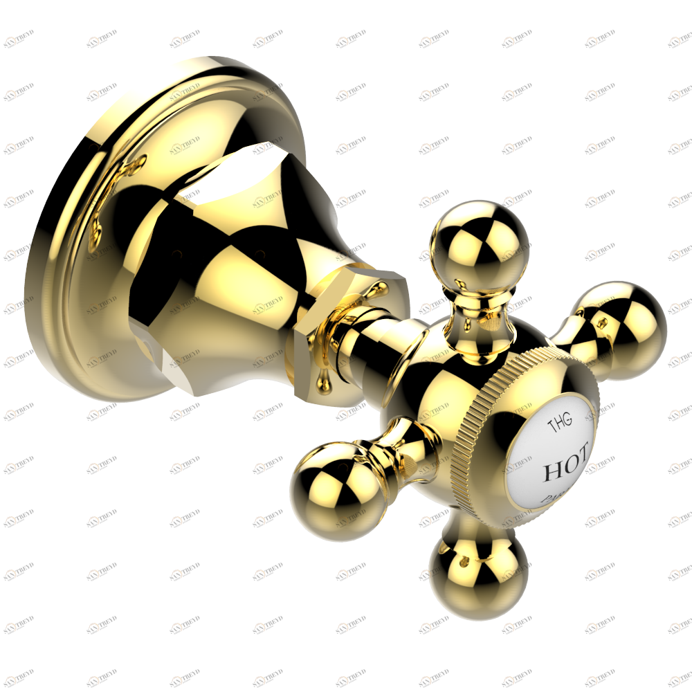 G25-30B/H Маховик для встраиваемого в стену вентиля для горячей воды Thg-paris 1900 Золото G25 30B/H CAT.F