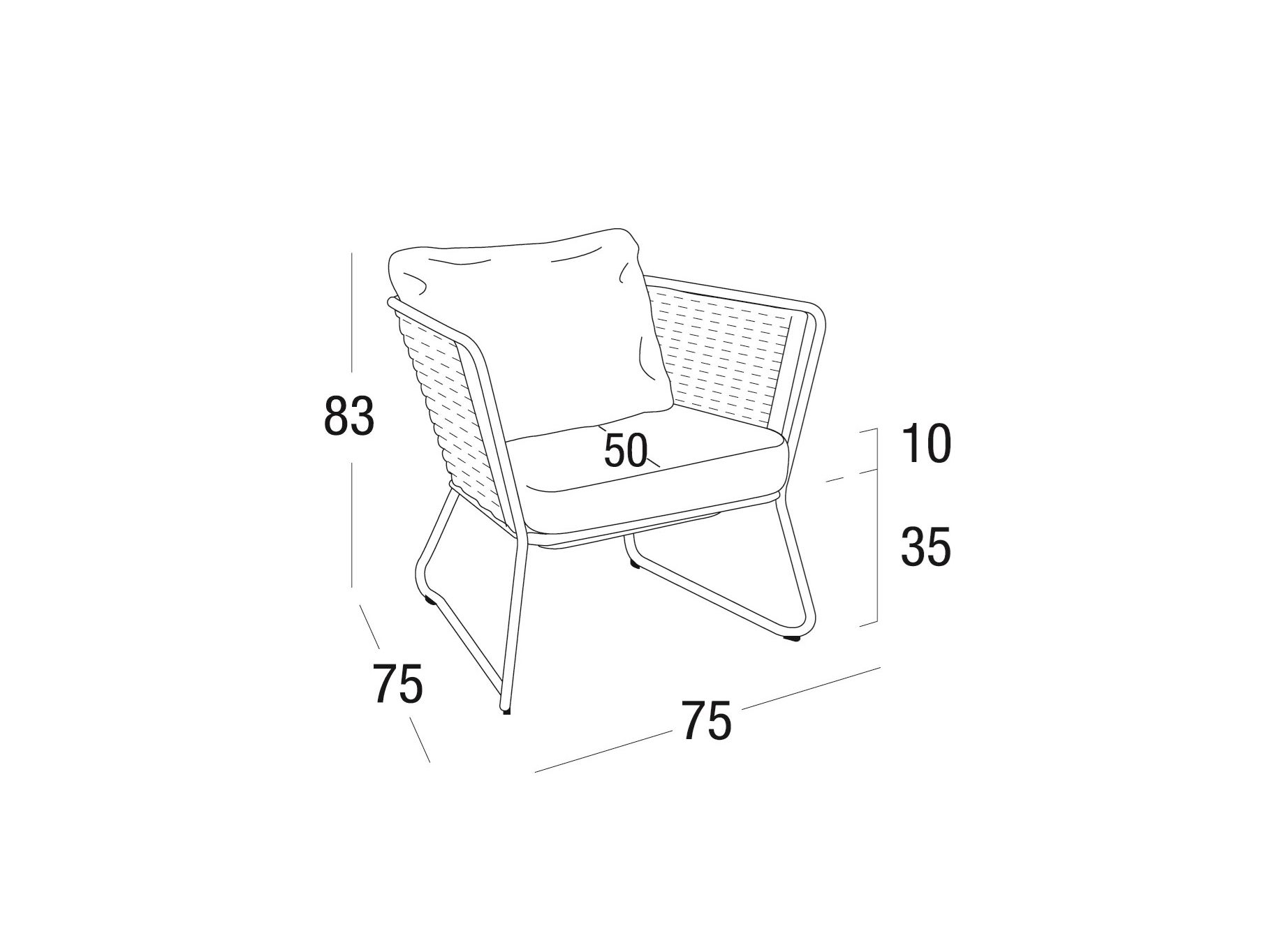 Садовое кресло с подлокотниками Roberti ARCH-00127297 - Вид №2