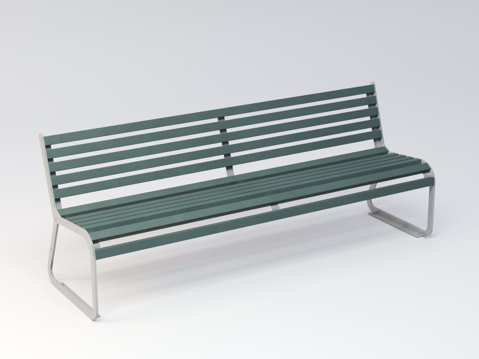 Оцинкованная стальная скамья со спинкой Viscio Urban Design VIRGOLA ARCH-00138128 - Вид №3