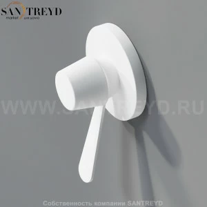 Встроенный однорычажный термостатический смеситель с ручкой CRUB0920LEZ FEZ белый матовый