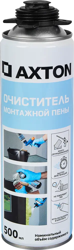 Axton Professional - очиститель монтажной пены 500 мл с распылителем 89351885