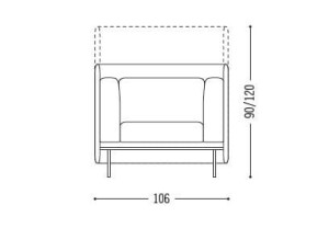 Тканевое кресло с журнальным столиком