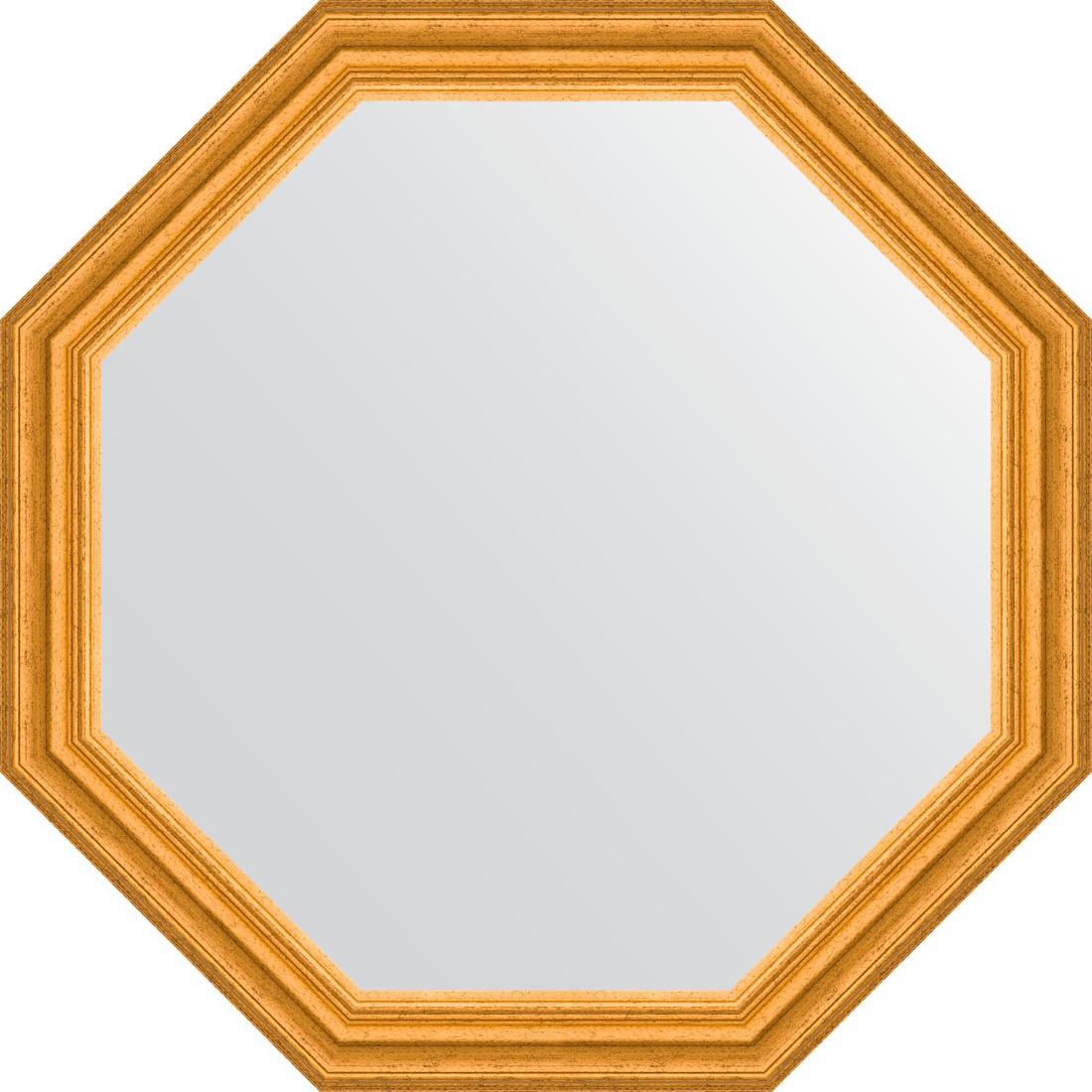 BY 3735 Зеркало в багетной раме - состаренное золото 67 mm EVOFORM Octagon