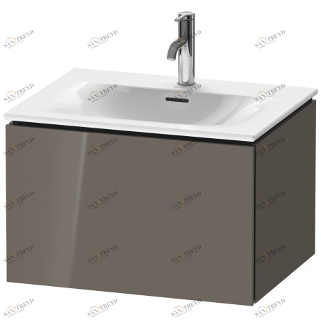 LC613508989 Тумбочка подвесная L-Cube #LC6135 620 x 481 мм Фланелево-серый глянцевый лак Duravit
