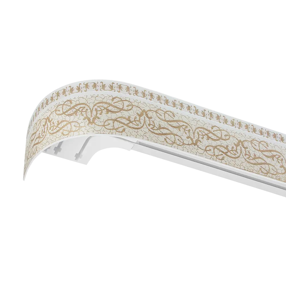 Карниз трехрядный Прима 160 см пластик цвет ваниль 82594946 STLM-2117200 DOMLEGRAND 