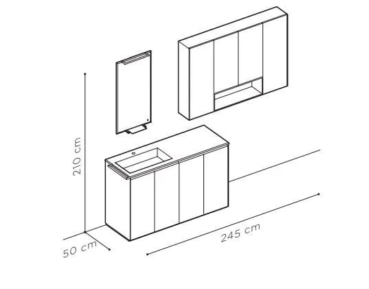 Термо текстурированный напольный умывальник ARBLU Dress System ARCH-00102582 - Вид №6