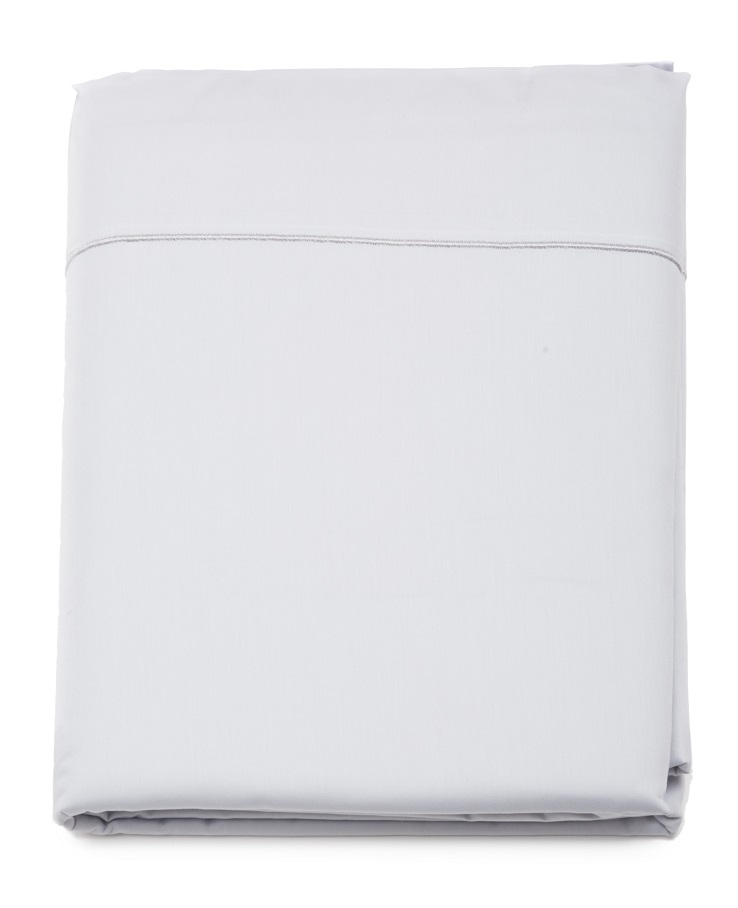 SH280_ME_S Простынь 280/320 metal серый сатин Blanc des Vosges Santreyd 