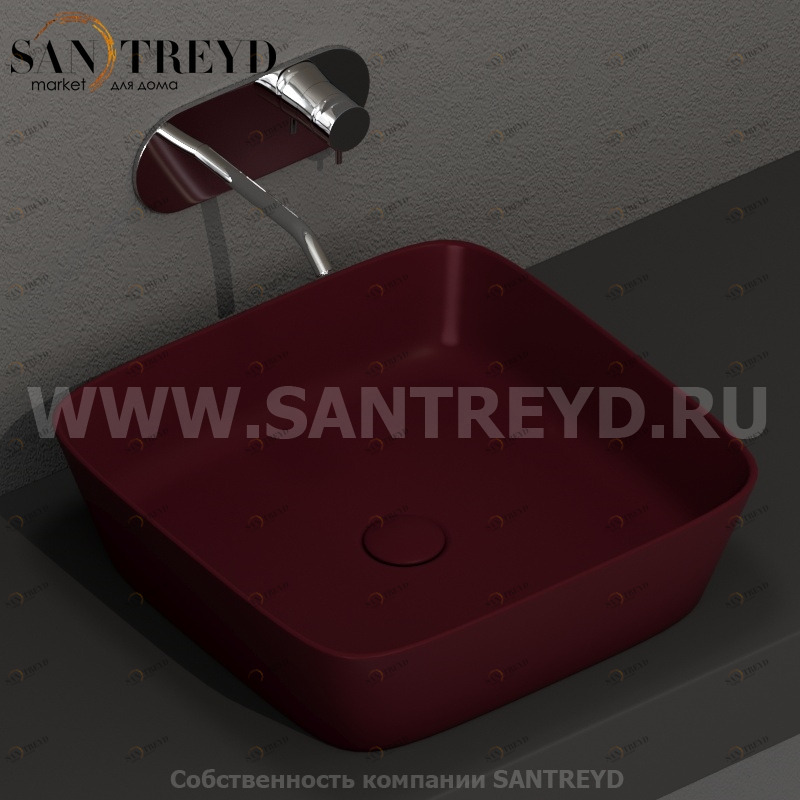 460175 Накладная раковина на столешницу  квадратная Kerasan Nolita