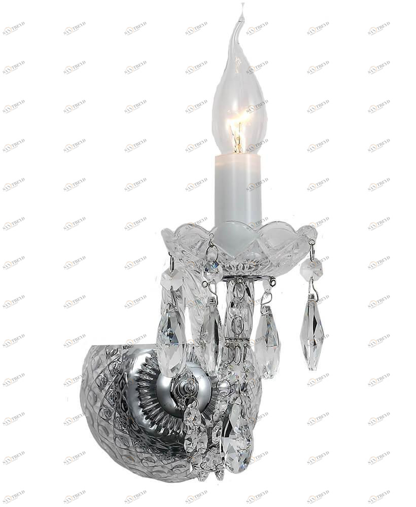 Бра хрустальное хром "Латона" 20311.02.03.01 SEVEN FIRES СВЕЧА 00-3929834 Прозрачный;хром 