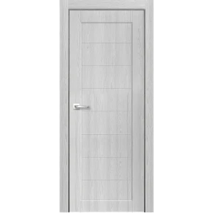 Дверь межкомнатная глухая Тревизо 80x200 см финиш бумага цвет ясень дали серый без замка, без петель 84049232 STLM-2008969