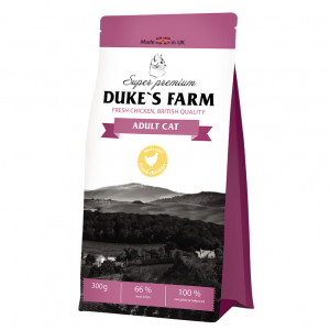 ПР0030754 Корм для кошек DUKE"S FARM курица сух. 300г DUKE'S FARM