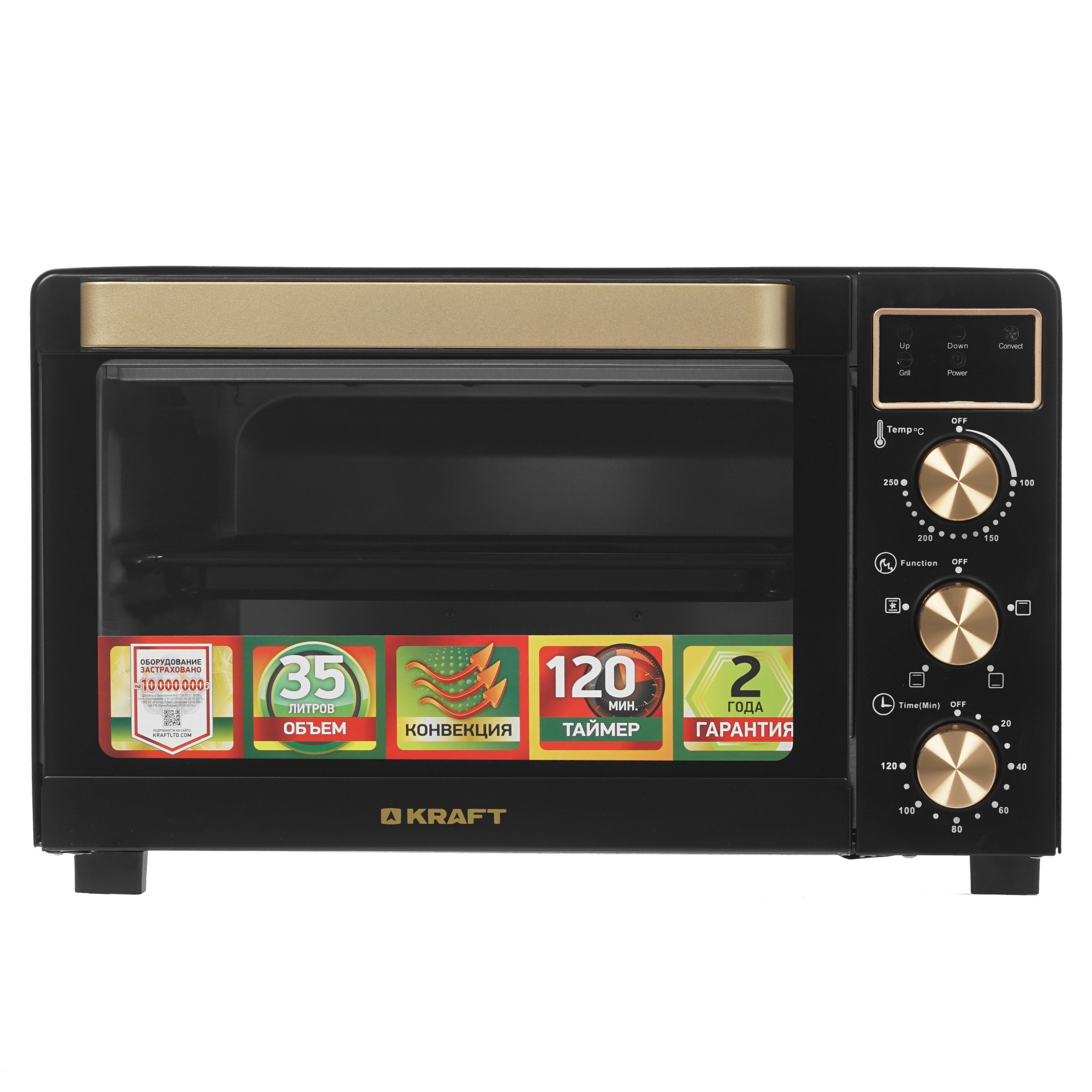 8108439 Мини-печь Kraft KF-MO 3506 KGLB черный STDN-0010884