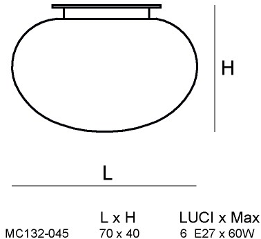 Siru Потолочный светильник из муранского стекла Harem Mc 132-045 - Вид №2