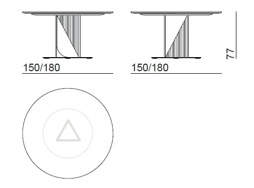 Стол для гостиной из керамических материалов Bizzotto Italia ARCH-00131341 - Вид №9