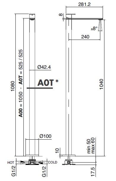 Смеситель для раковины из нержавеющей стали Zazzeri Q316 ARCH-00067884 - Вид №3