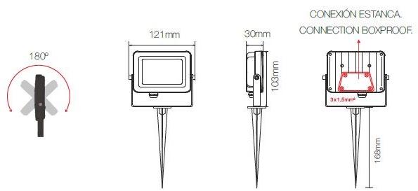 BENEITO FAURE Наружный прожектор из алюминия с шипом sun-id-1491233 - Вид №4