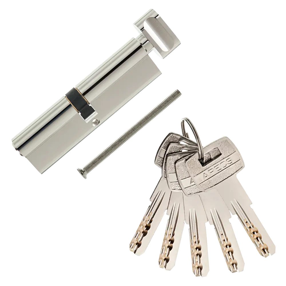 Цилиндр Apecs SM-105(50/55C)-C-NI, 50x55 мм, ключ/вертушка, цвет никель ЦИЛИНДР APECSSM-105(50/55C)-C-NI КЛ-ВЕРТ STLM-2094561 - Вид №1